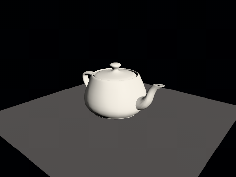 The teapot on its floor, exposed by the frame rather than by the setting: the meter read the brightest fifth of the picture and put it at middle grey.