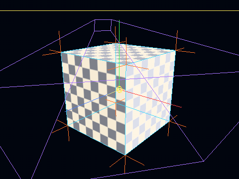 Bounds, light gizmos and world axes, drawn in one call over the scene.